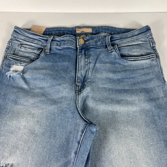 Kut From The Kloth Jeans Women's 35x24 Catherine Straight Crop Blue Denim Tag 14 - Picture 2 of 16